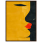 Poster Abstrait Jaune ( 60x80-cm-Bois-foncé)