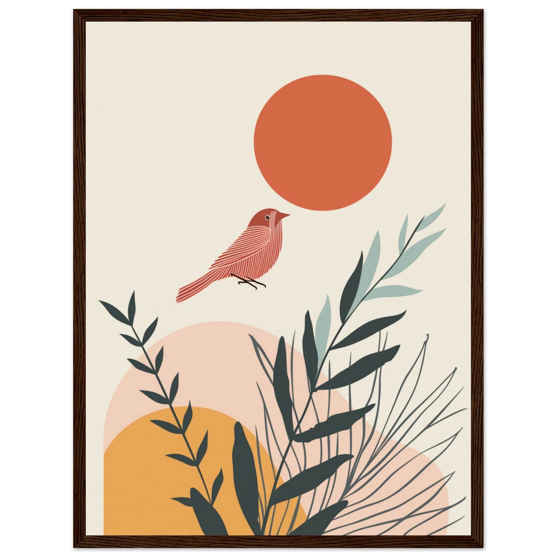 Poster Aesthetic Boho ( 45x60-cm-Bois-foncé)