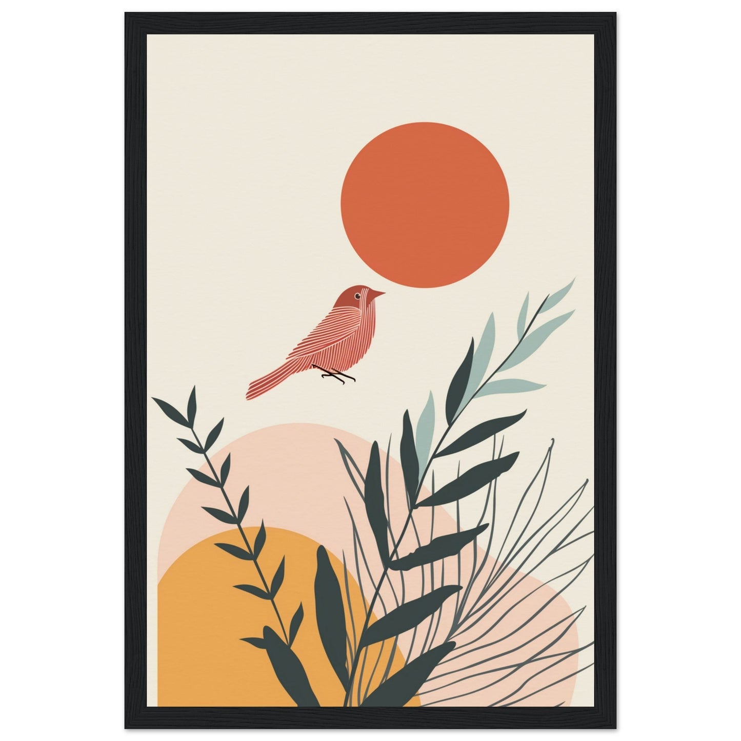 Poster Aesthetic Boho ( 30x45-cm-Bois-noir)