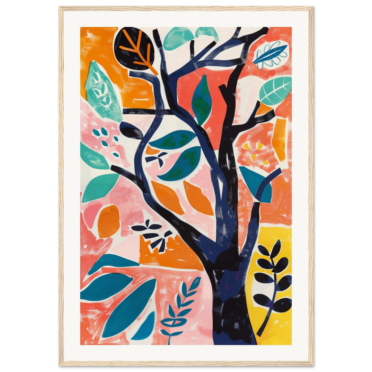 Poster Aesthetic Matisse ( 70x100-cm-Bois-clair)