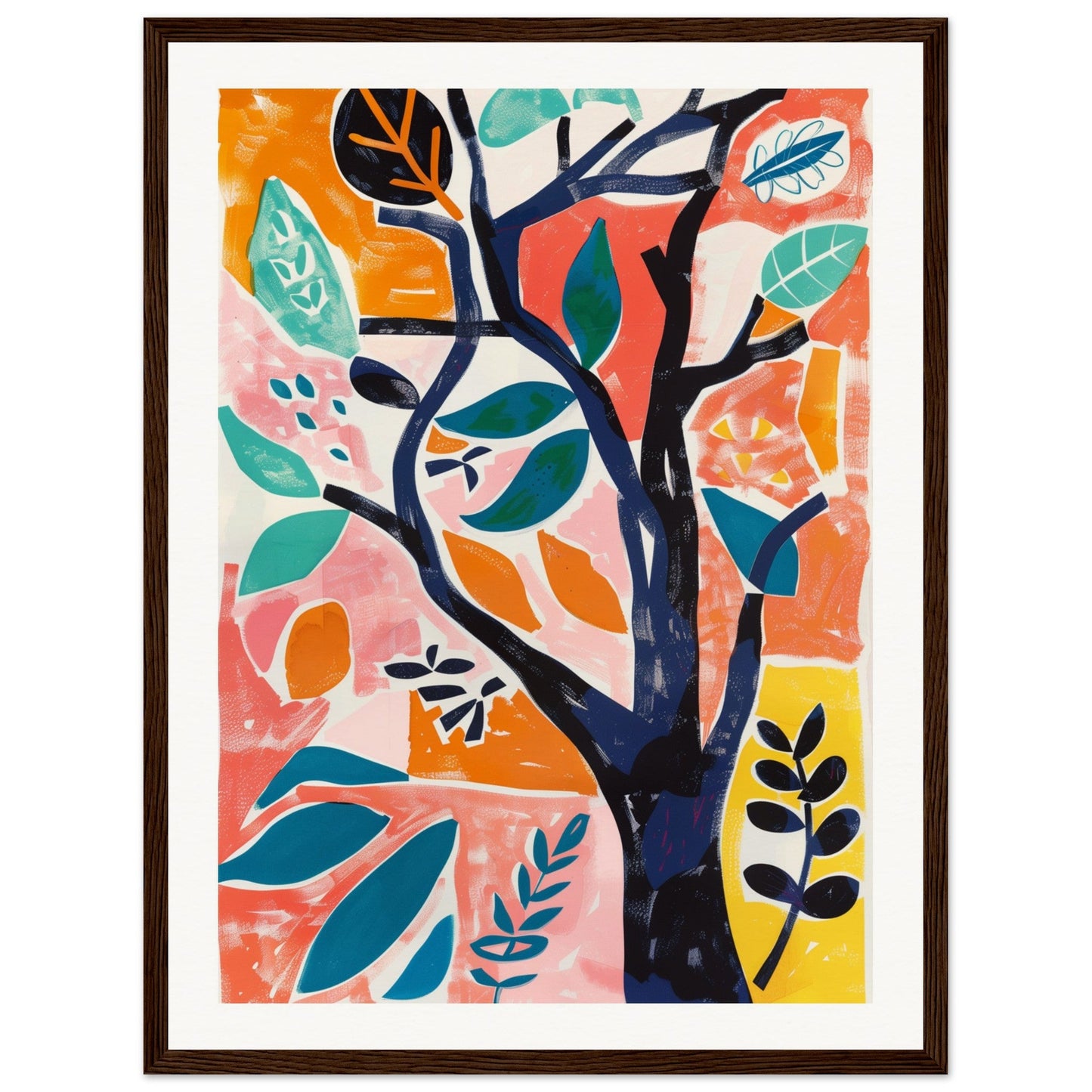 Poster Aesthetic Matisse ( 45x60-cm-Bois-foncé)