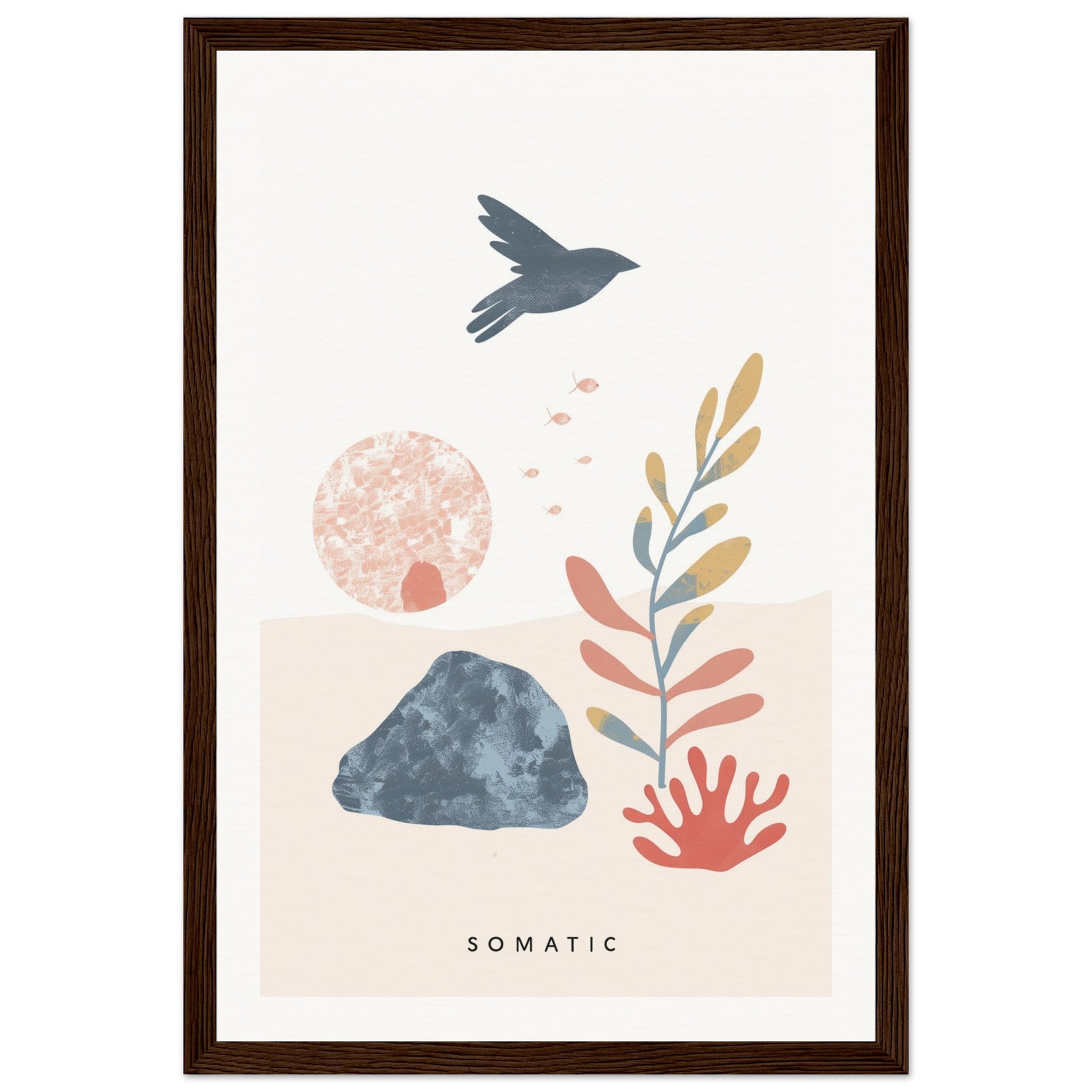 Poster Aesthetic Somatic ( 30x45-cm-Bois-foncé)