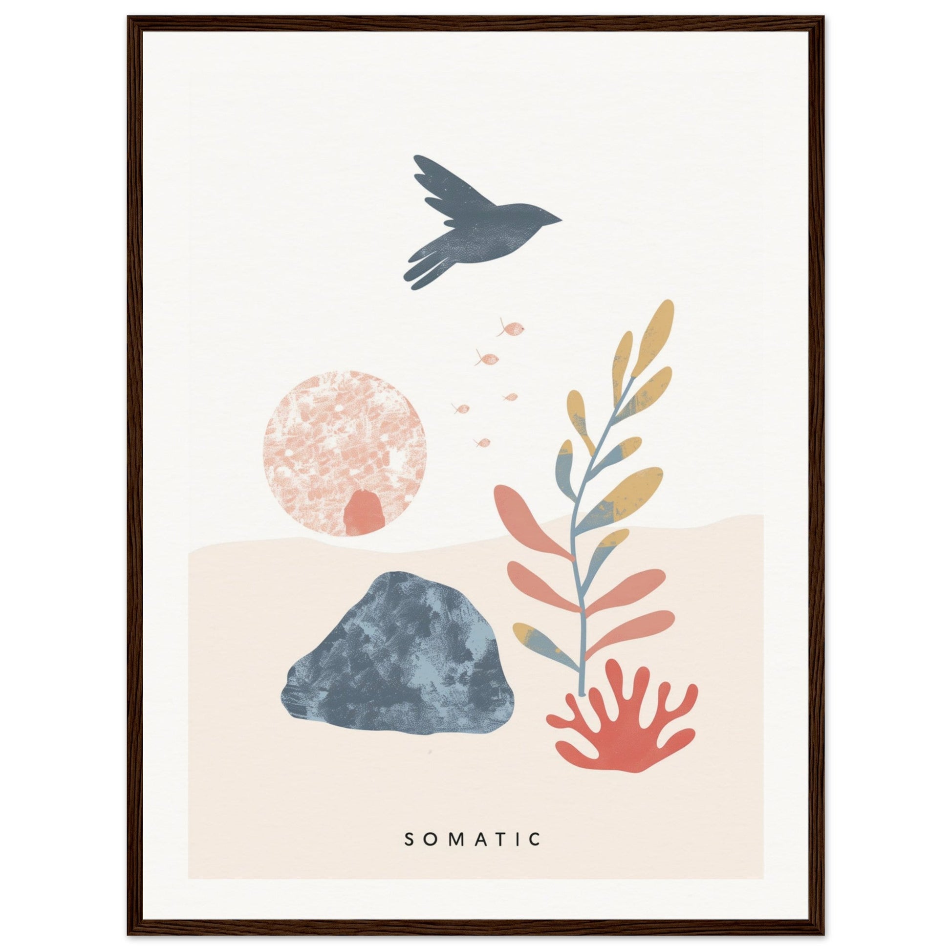 Poster Aesthetic Somatic ( 60x80-cm-Bois-foncé)