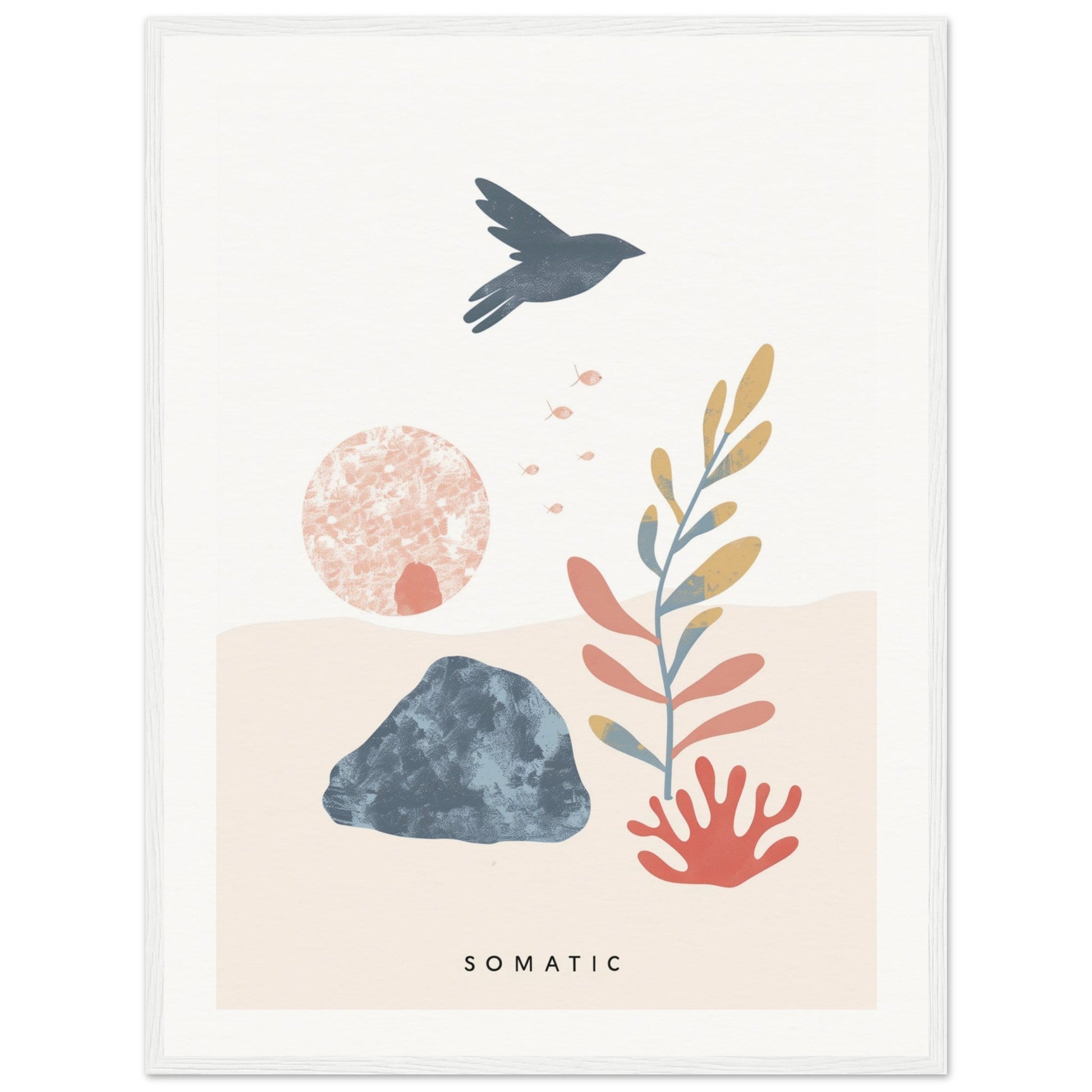 Poster Aesthetic Somatic ( 60x80-cm-Bois-blanc)