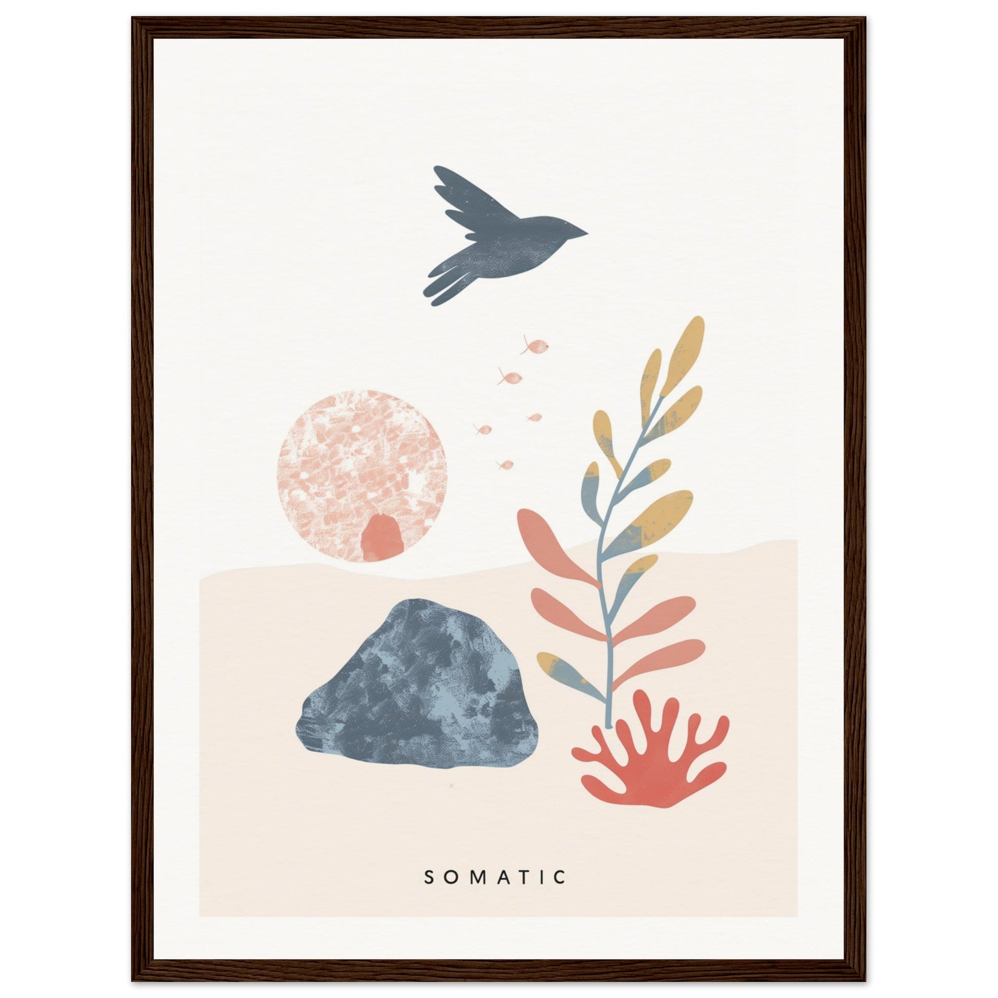 Poster Aesthetic Somatic ( 45x60-cm-Bois-foncé)