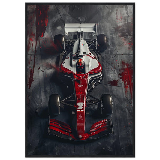 Poster Alfa Romeo F1 ( 70x100-cm-Bois-noir)