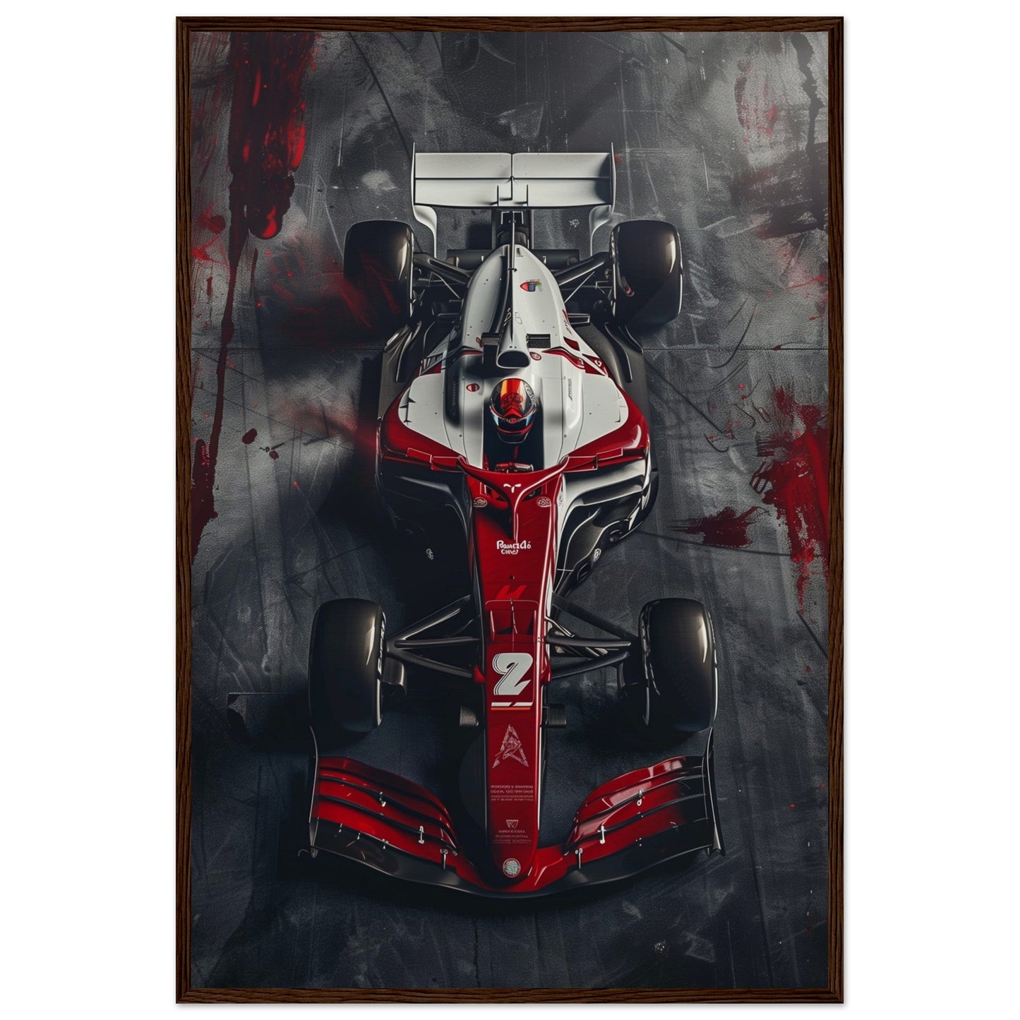 Poster Alfa Romeo F1 ( 60x90-cm-Bois-foncé)