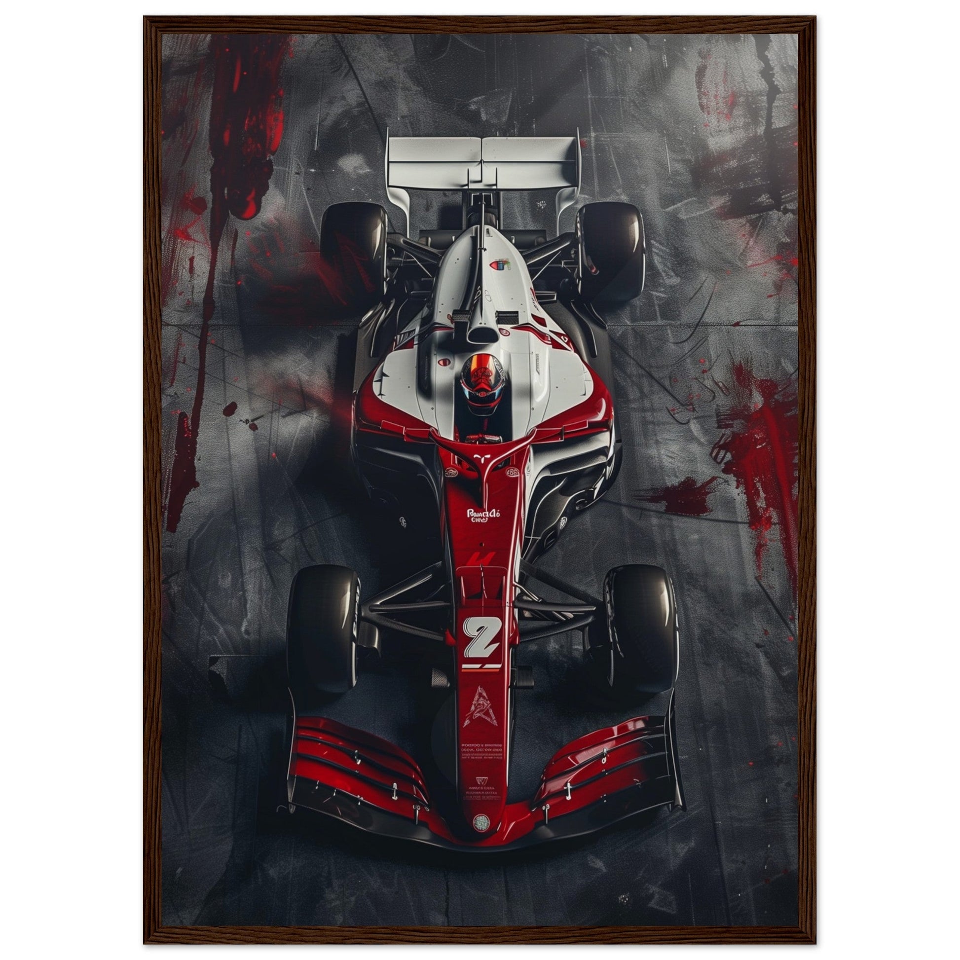 Poster Alfa Romeo F1 ( 50x70-cm-Bois-foncé)