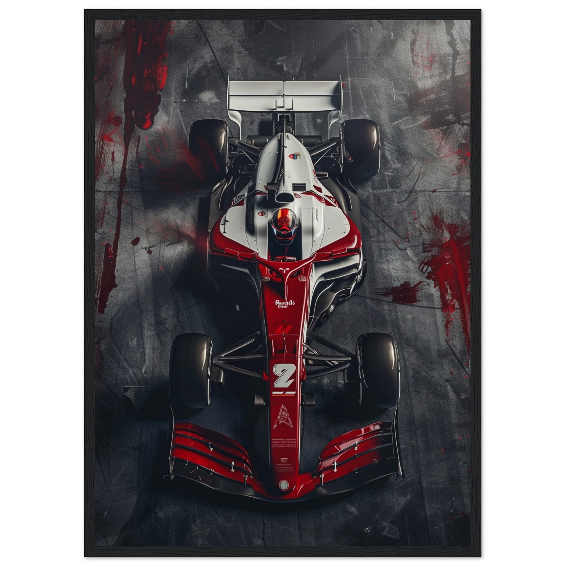 Poster Alfa Romeo F1 ( 50x70-cm-Bois-noir)