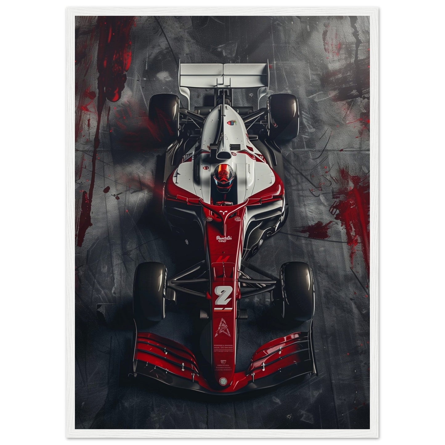 Poster Alfa Romeo F1 ( 50x70-cm-Bois-blanc)