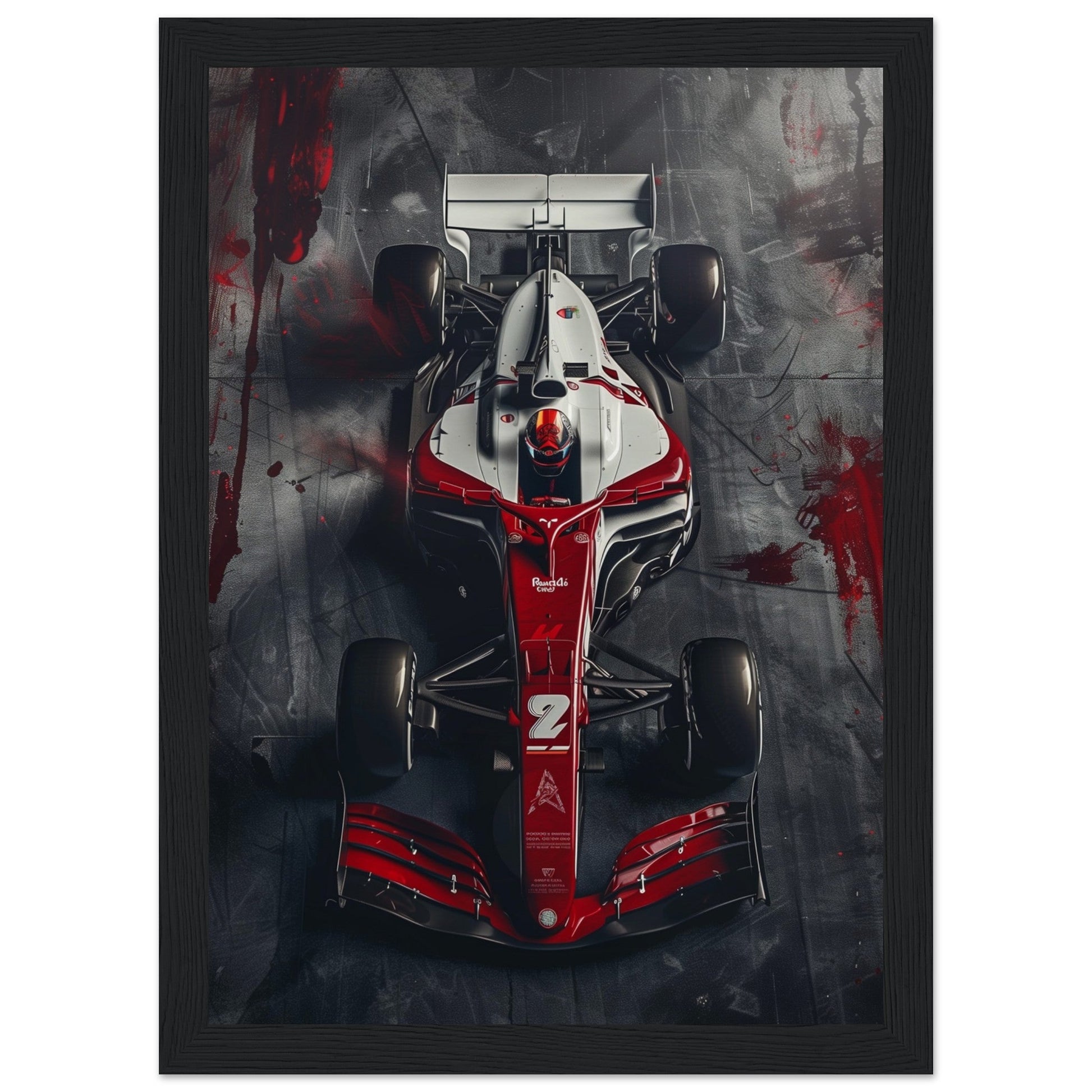 Poster Alfa Romeo F1 ( 21x29.7-cm-Bois-noir)