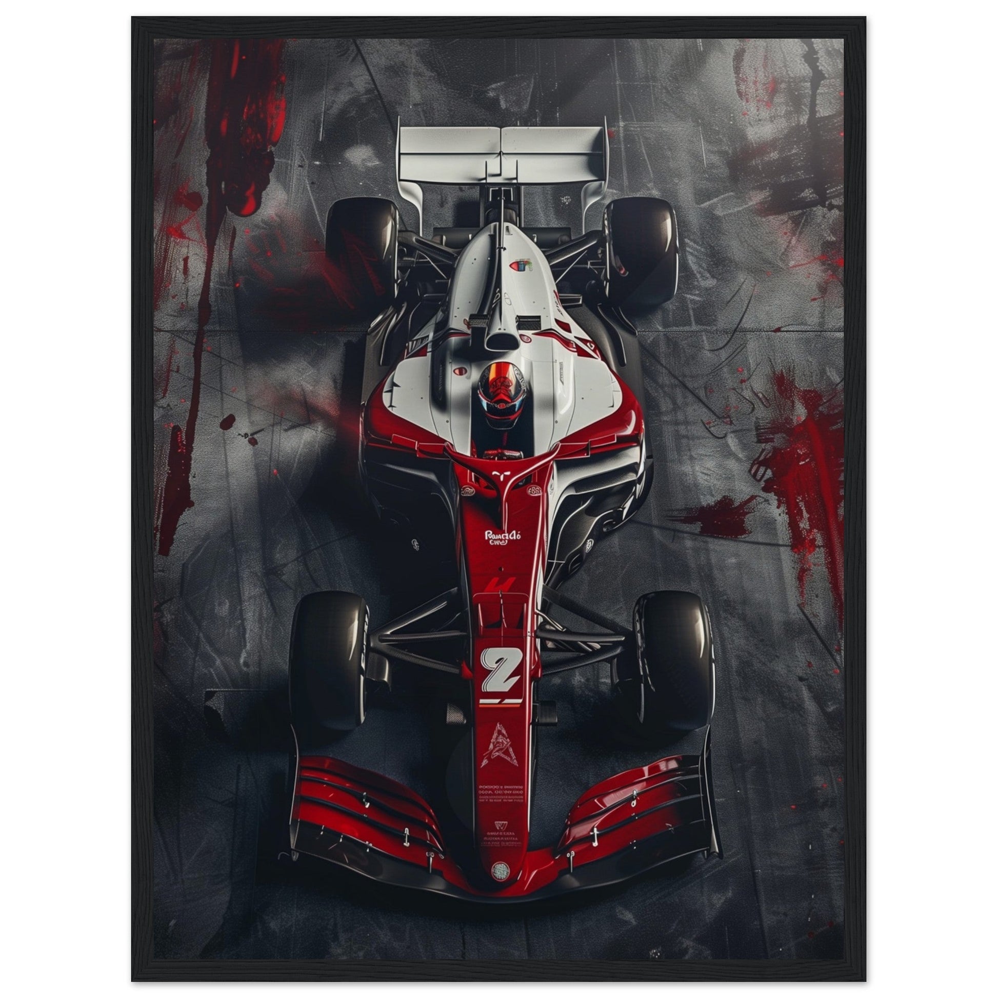 Poster Alfa Romeo F1 ( 45x60-cm-Bois-noir)