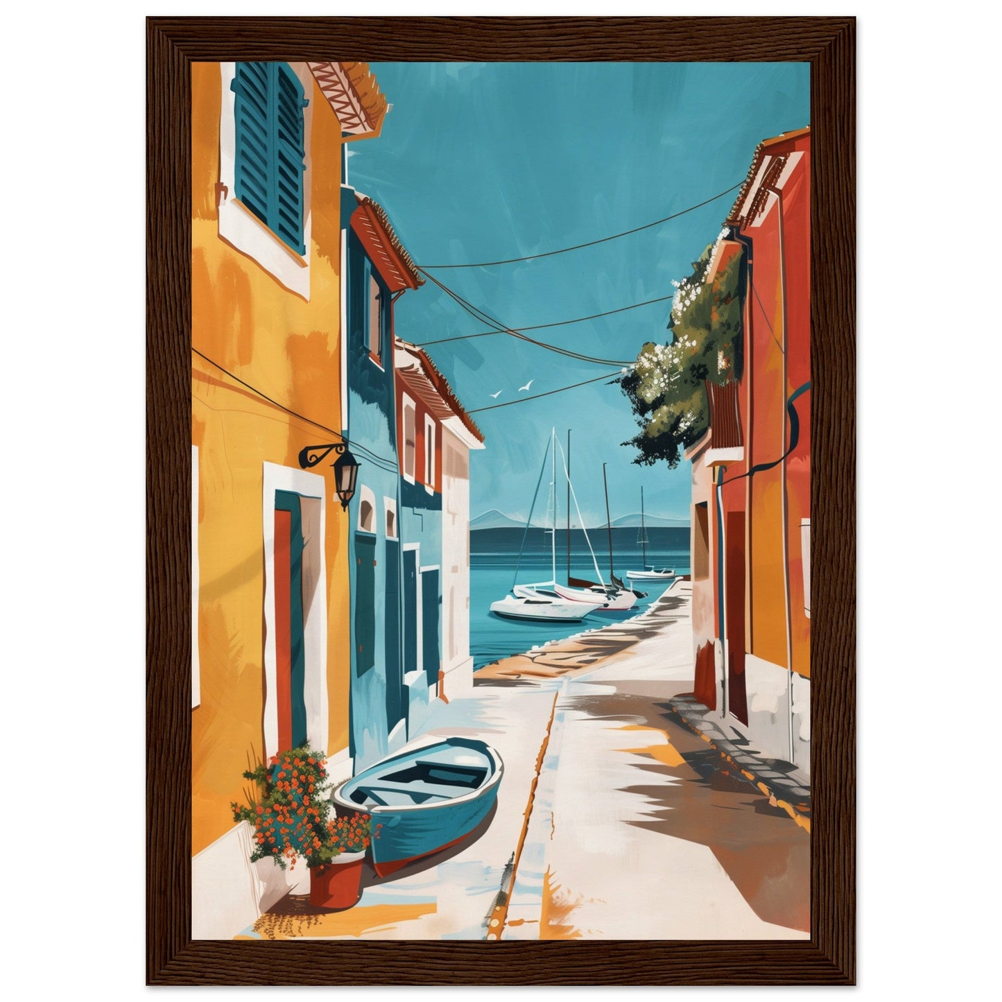 Poster Ancien Arcachon ( 21x29.7-cm-Bois-foncé)