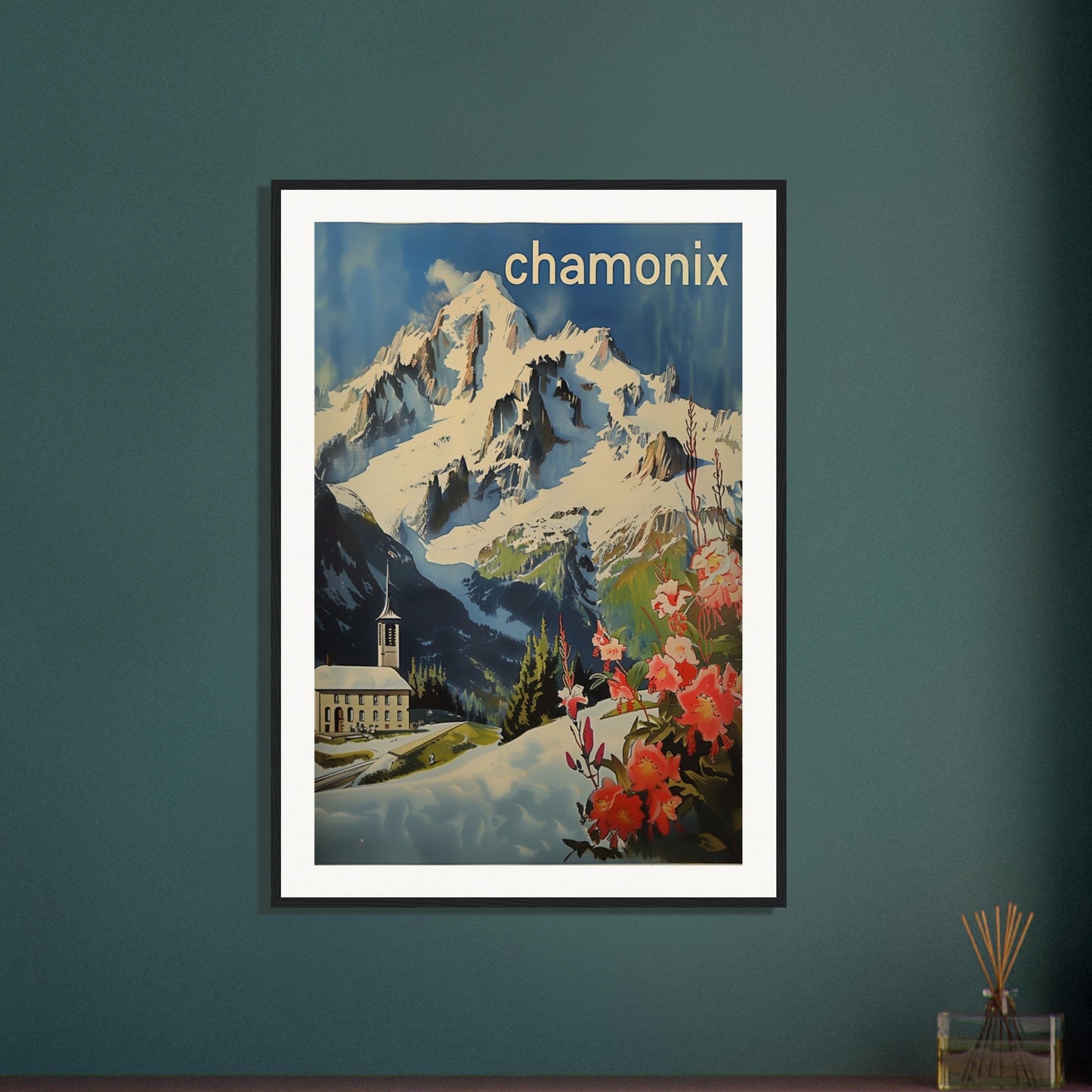 Poster Ancien Chamonix Mont Blanc ( )