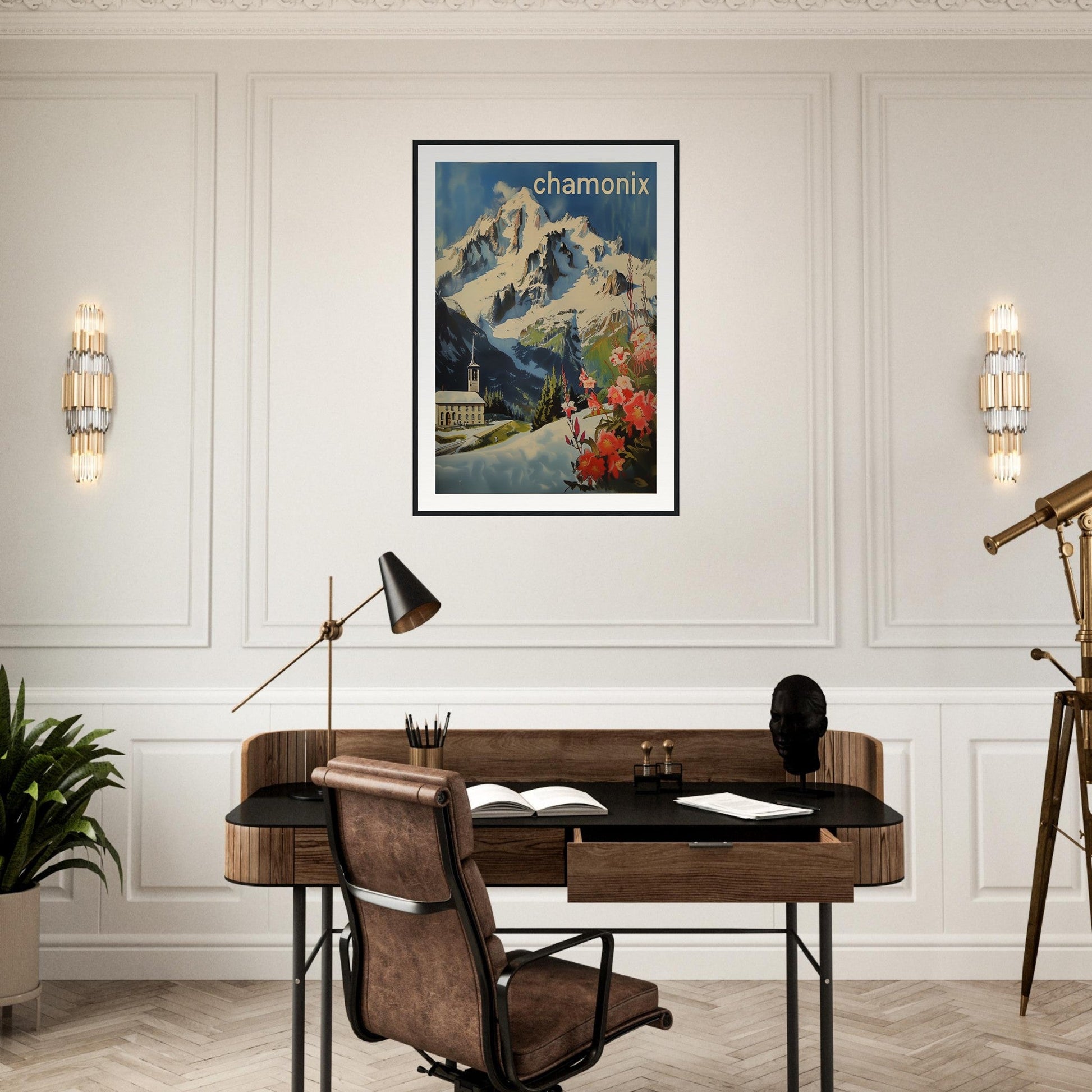 Poster Ancien Chamonix Mont Blanc ( )