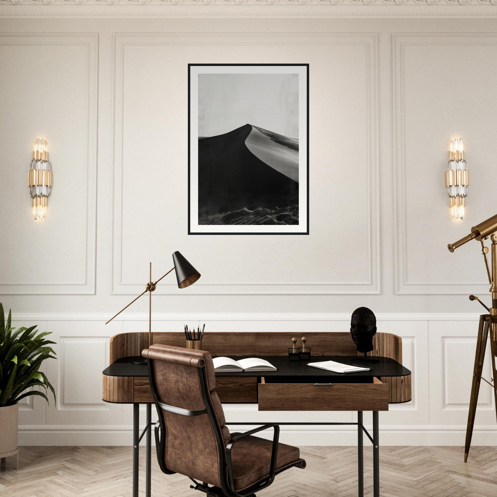 Poster Ancien Dune du Pilat Noir et Blanc ( )