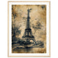 Poster Ancien France ( 45x60-cm-Bois-clair)