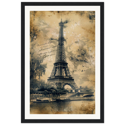 Poster Ancien France ( 30x45-cm-Bois-noir)