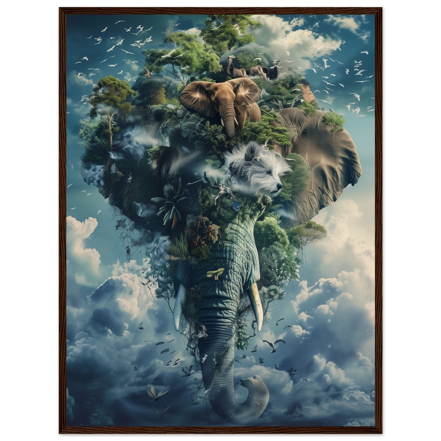 Poster Animaux Fantastiques ( 60x80-cm-Bois-foncé)