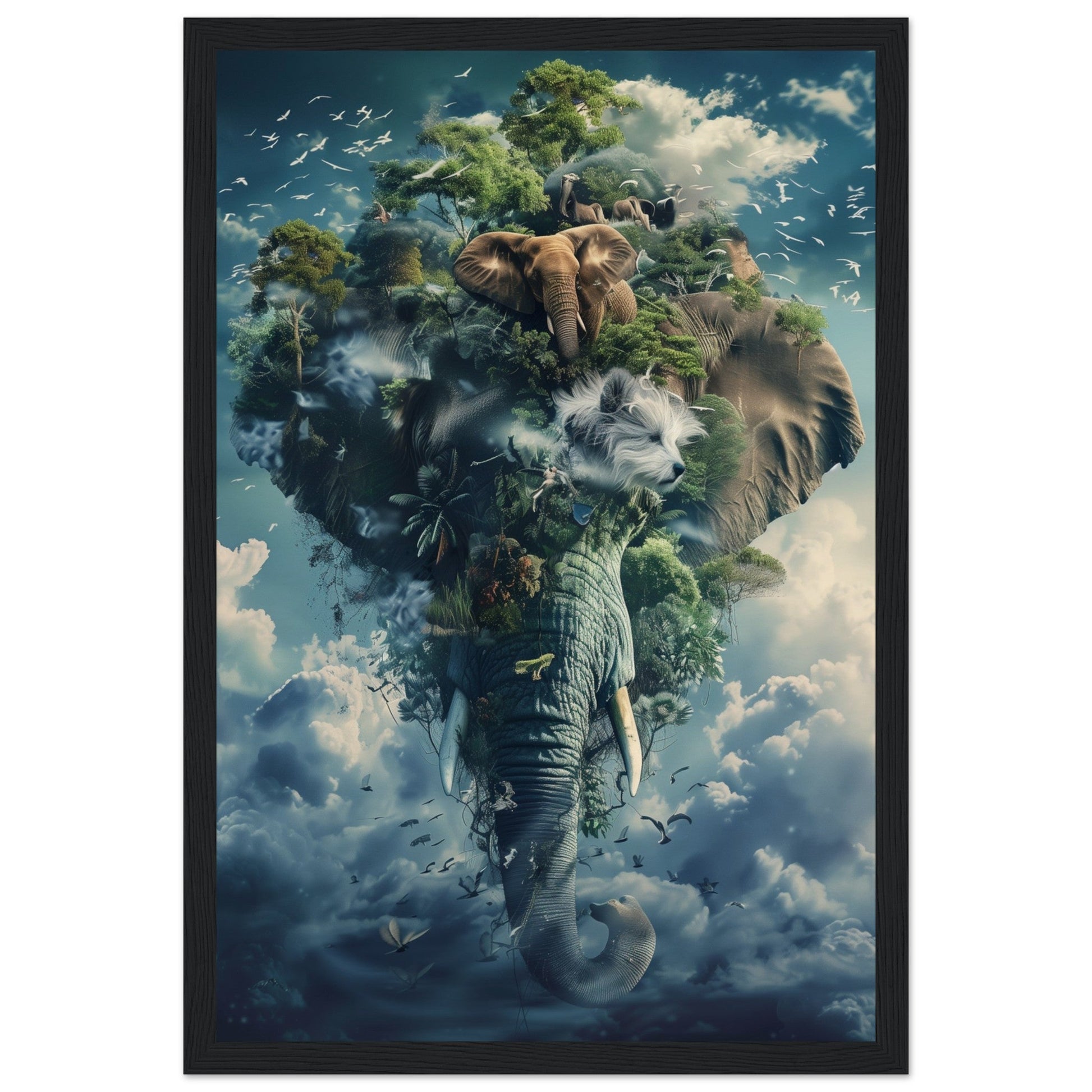 Poster Animaux Fantastiques ( 30x45-cm-Bois-noir)