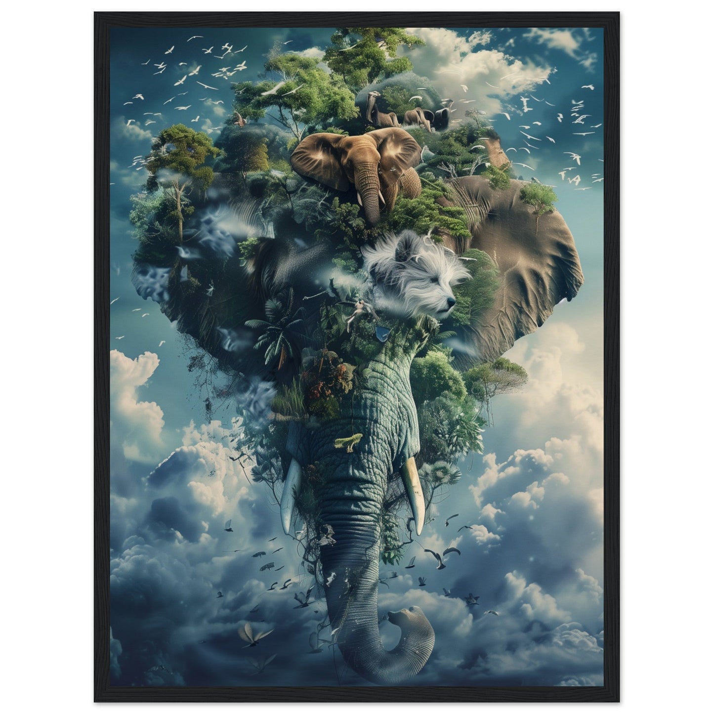 Poster Animaux Fantastiques ( 45x60-cm-Bois-noir)