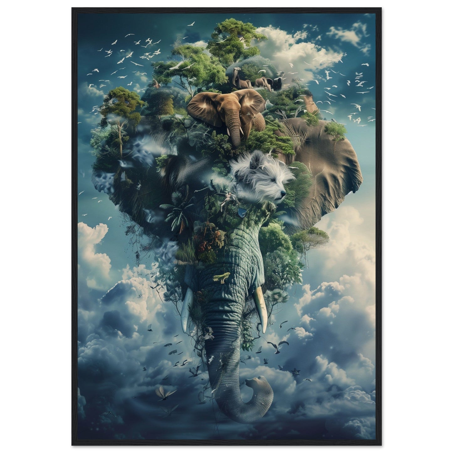 Poster Animaux Fantastiques ( 70x100-cm-Bois-noir)