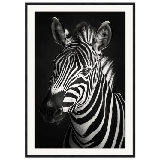 Poster Animaux Noir Et Blanc ( 70x100-cm-Bois-noir)