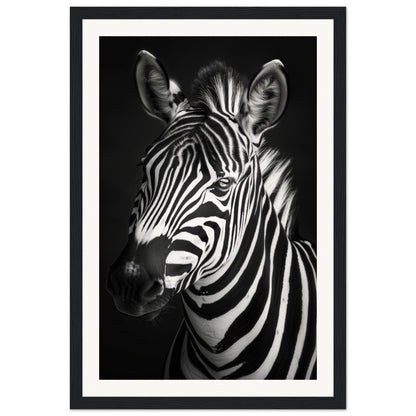 Poster Animaux Noir Et Blanc ( 30x45-cm-Bois-noir)