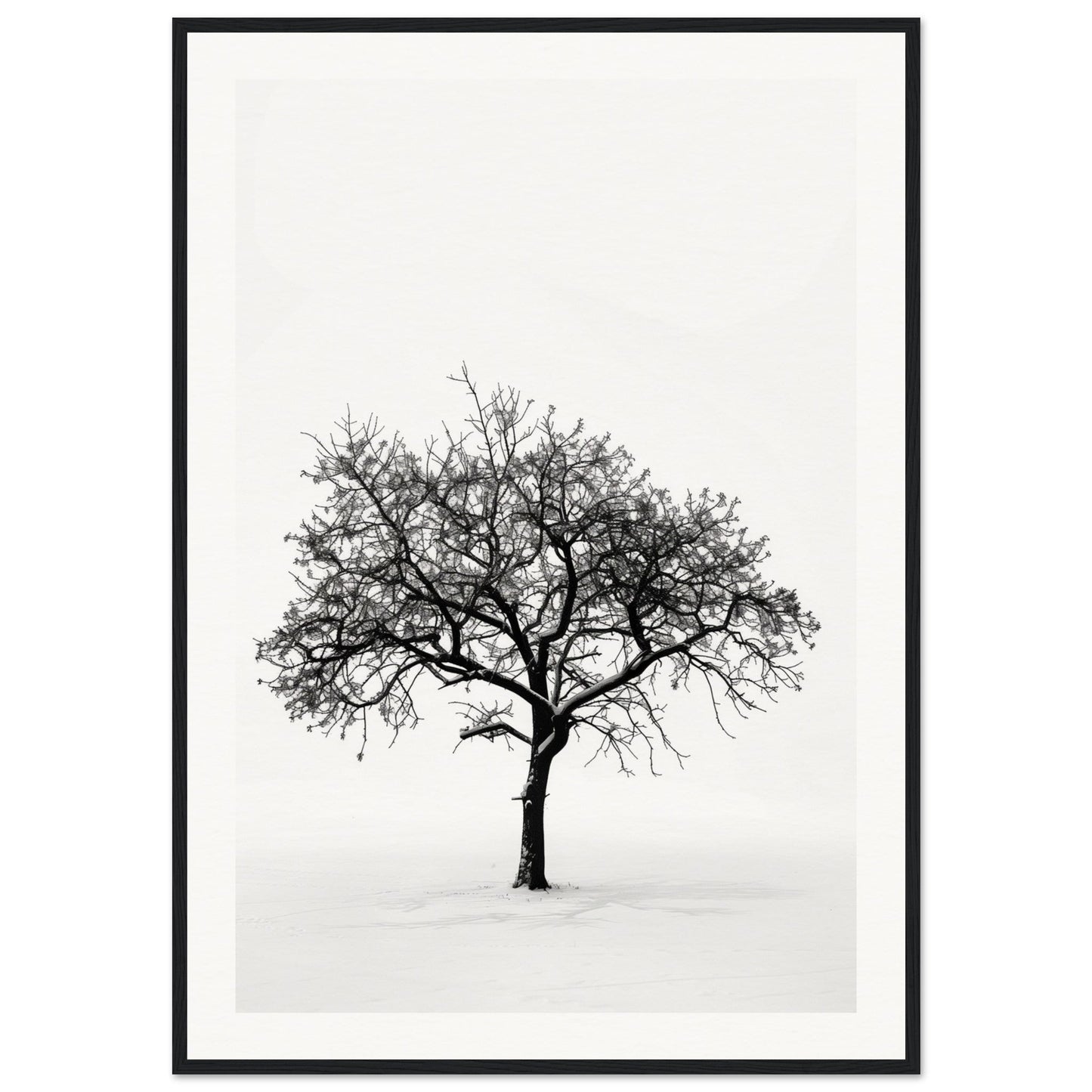 Poster Arbre Noir et Blanc ( 70x100-cm-Bois-noir)