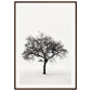 Poster Arbre Noir et Blanc ( 70x100-cm-Bois-foncé)