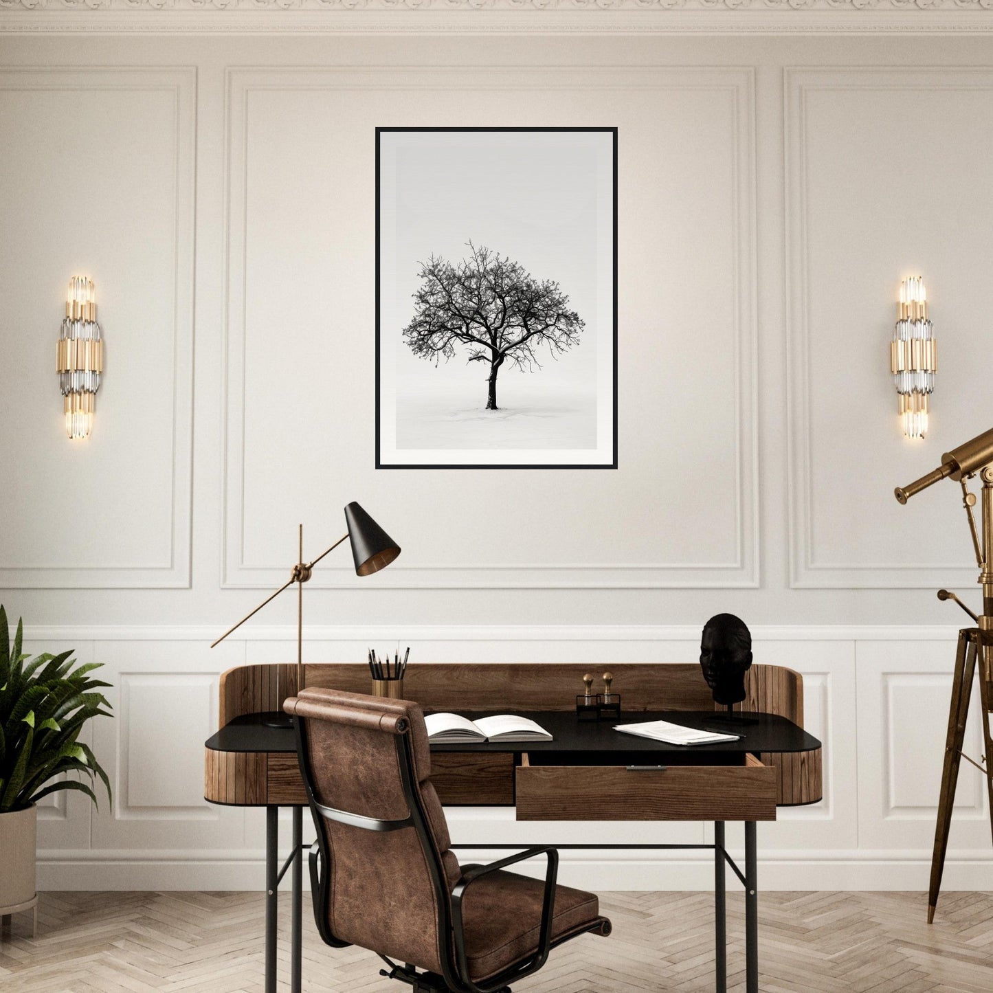 Poster Arbre Noir et Blanc ( )