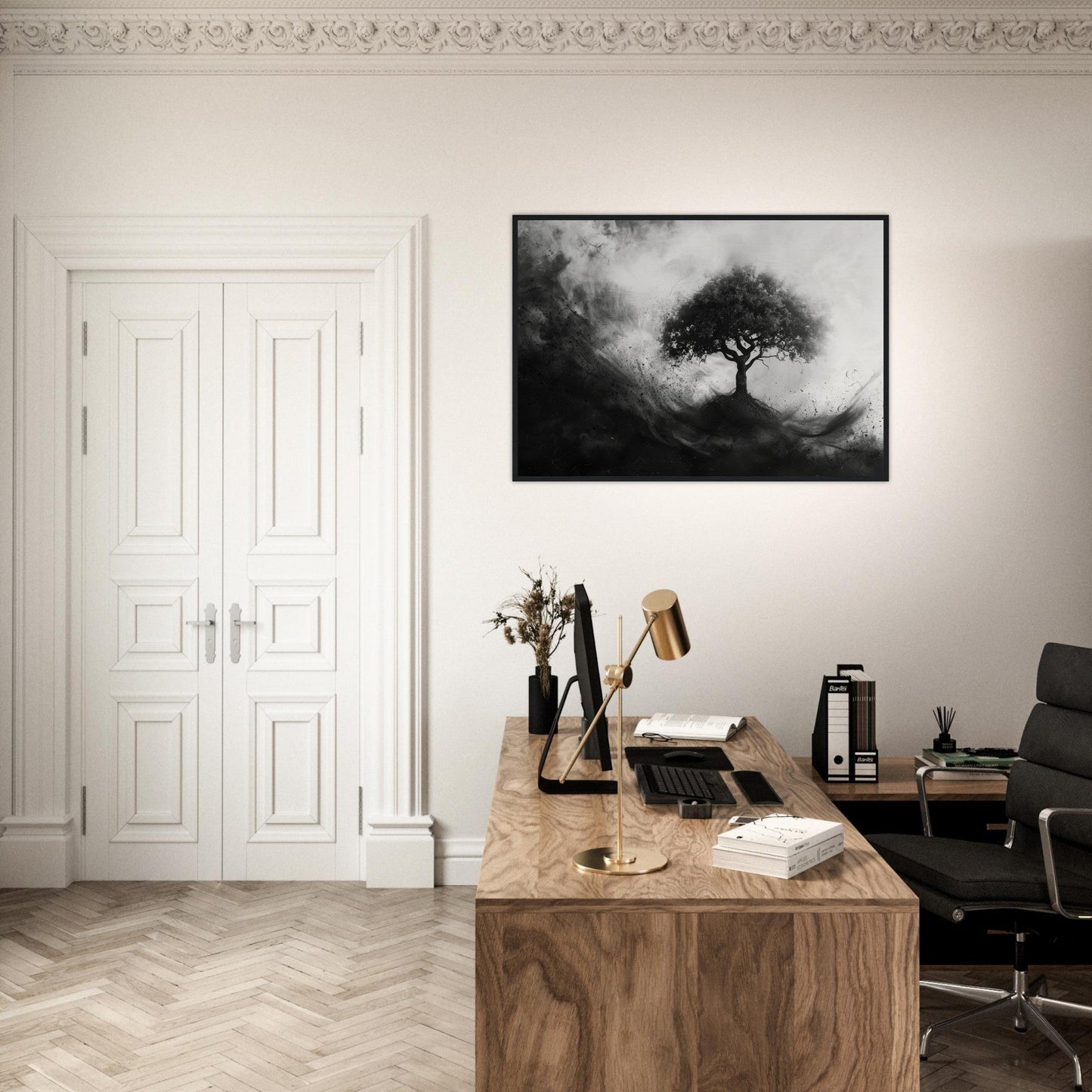 Poster Arbre de Vie Noir et Blanc ( )