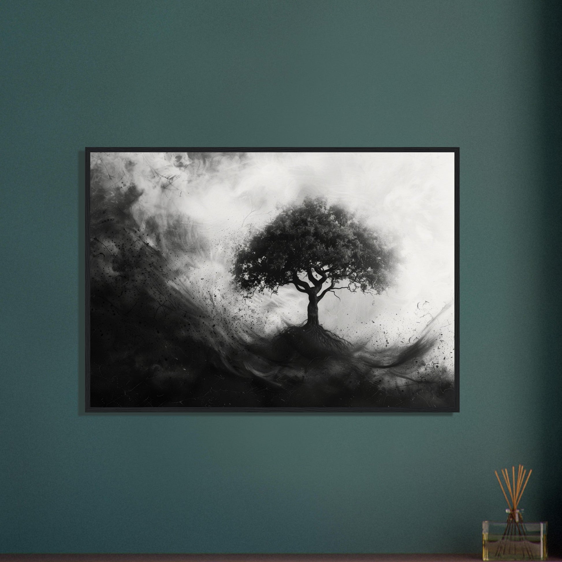 Poster Arbre de Vie Noir et Blanc ( )