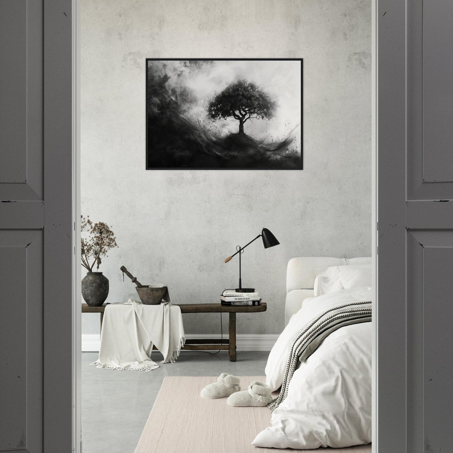 Poster Arbre de Vie Noir et Blanc ( )