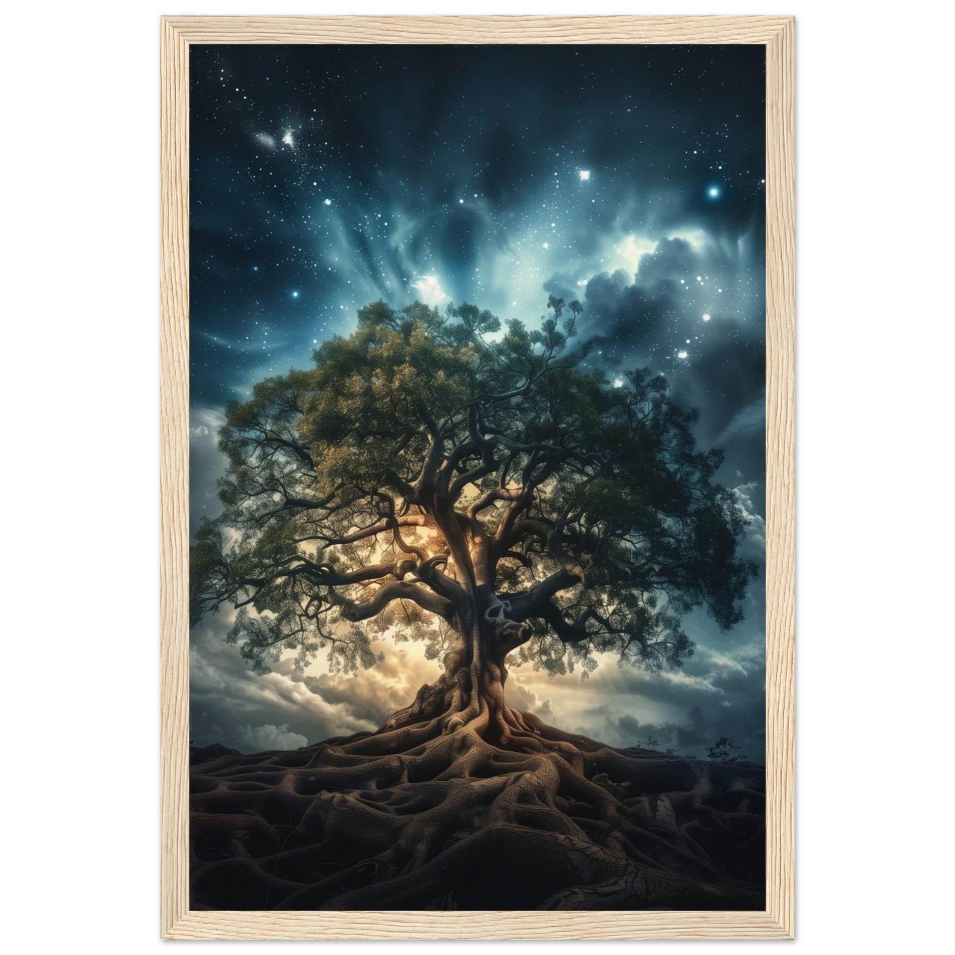 Poster Arbre de Vie ( 30x45-cm-Bois-clair)