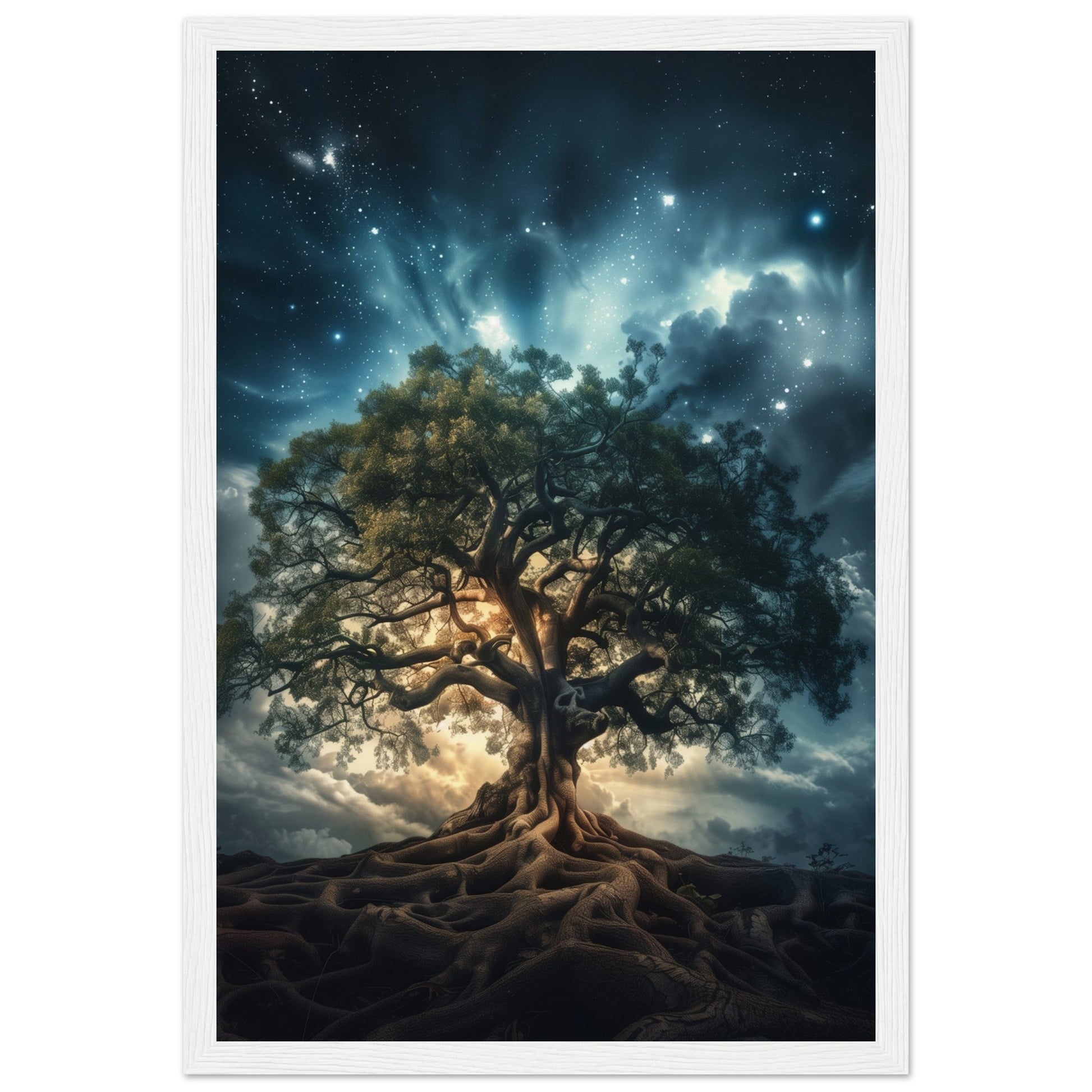 Poster Arbre de Vie ( 30x45-cm-Bois-blanc)