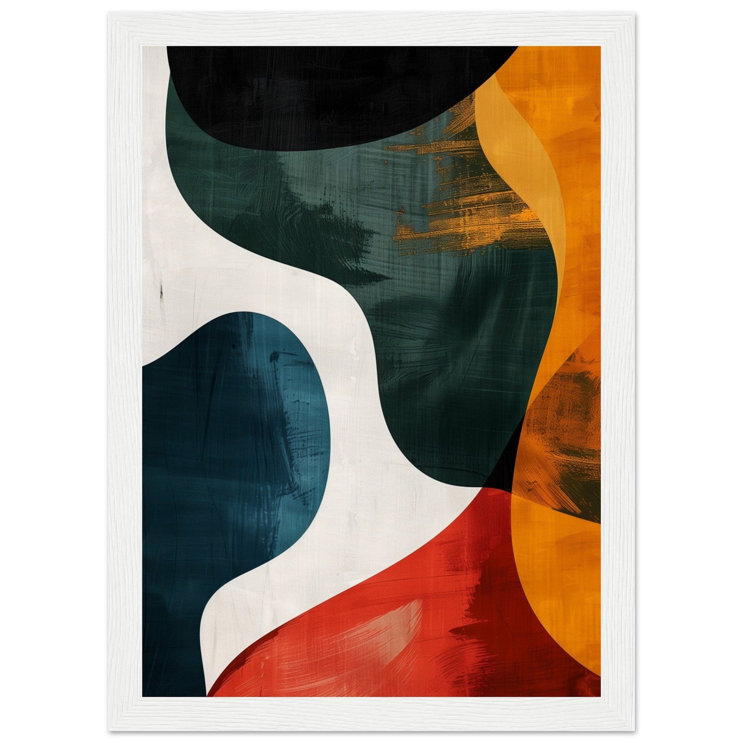 Poster Art Abstrait ( 21x29.7-cm-Bois-blanc)