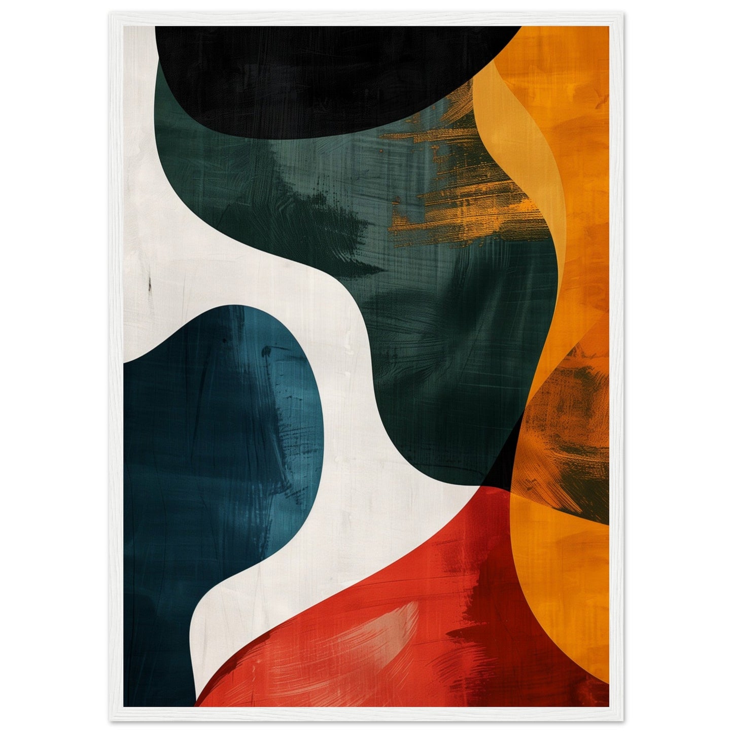 Poster Art Abstrait ( 50x70-cm-Bois-blanc)