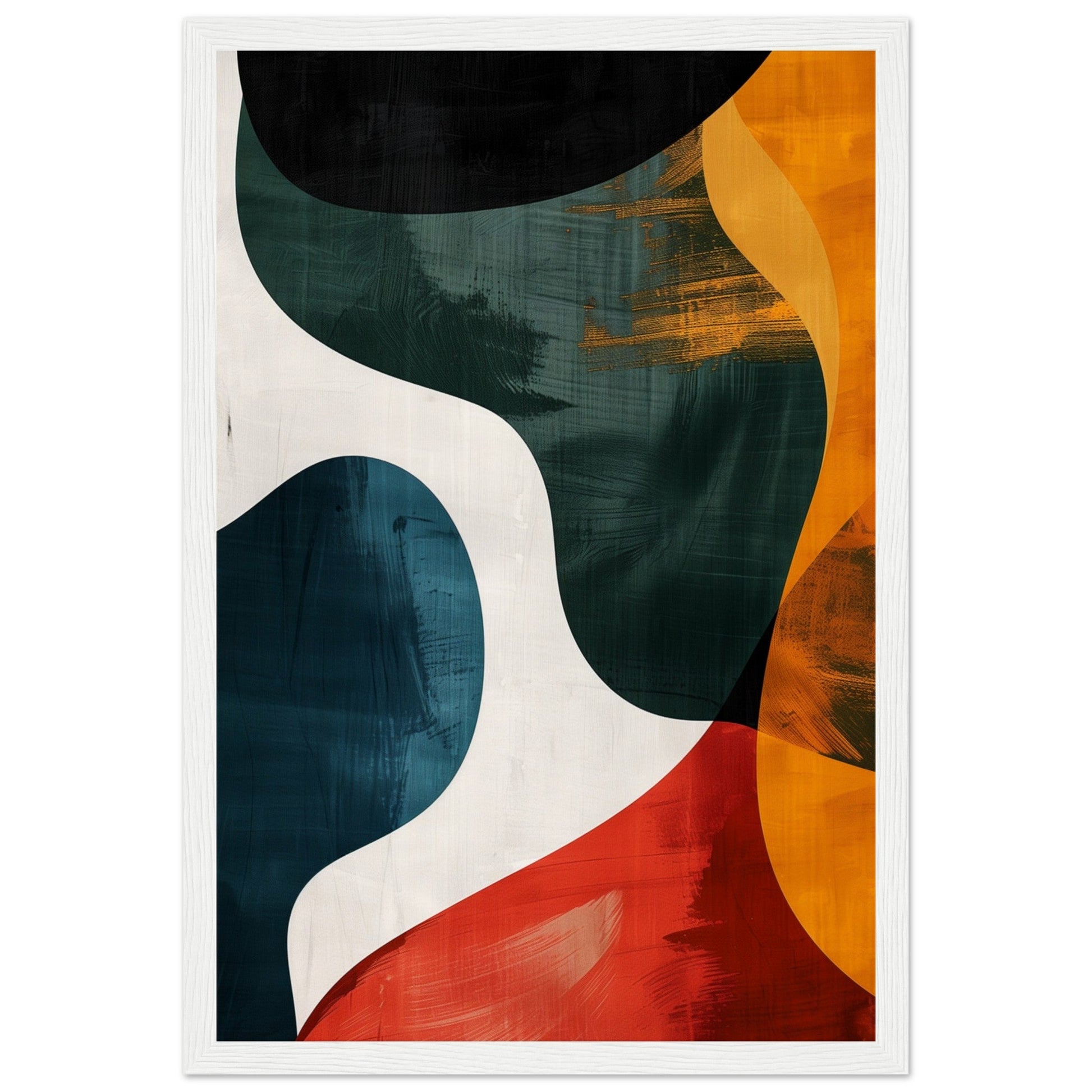 Poster Art Abstrait ( 30x45-cm-Bois-blanc)