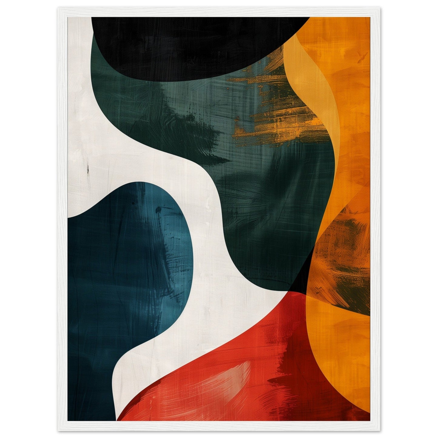 Poster Art Abstrait ( 45x60-cm-Bois-blanc)