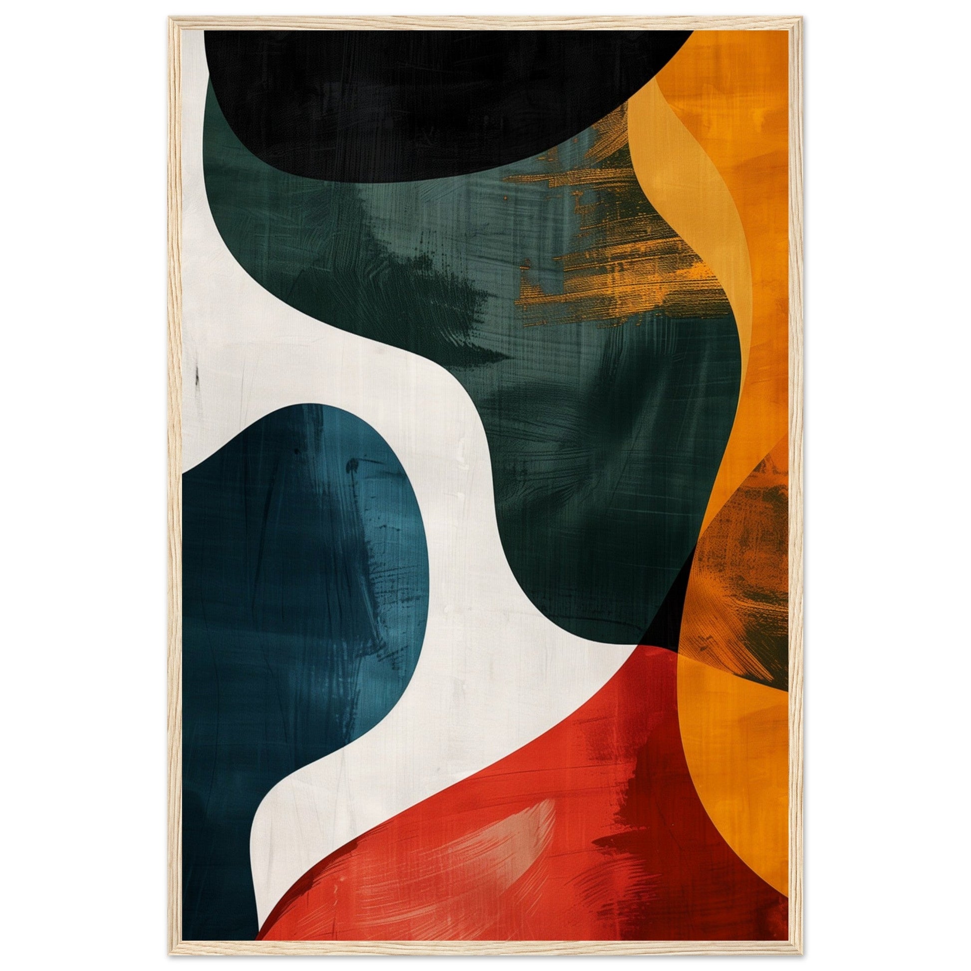 Poster Art Abstrait ( 60x90-cm-Bois-clair)