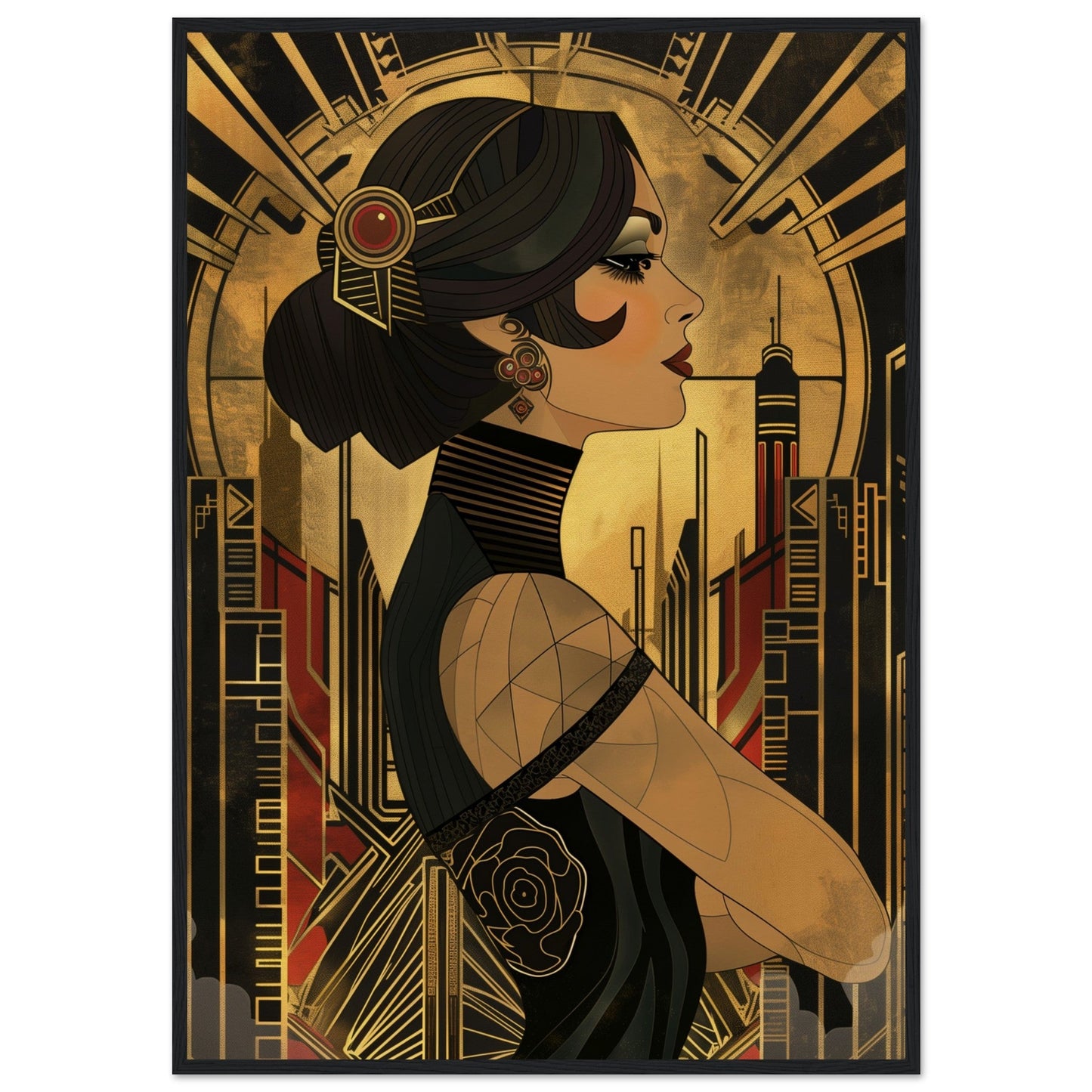 Poster Art Deco 1920 ( Bois-noir-70x100-cm)