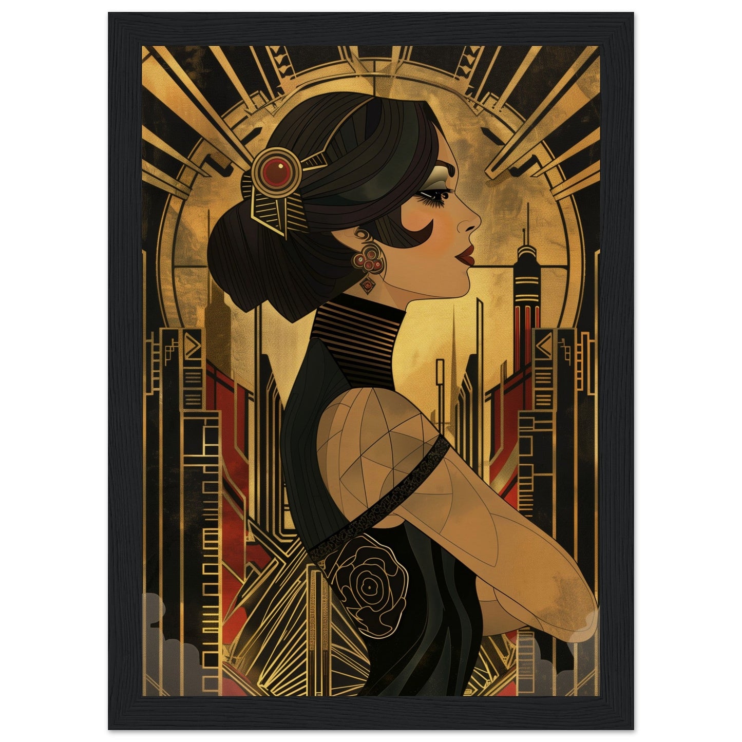 Poster Art Deco 1920 ( Bois-noir-21x29.7-cm)