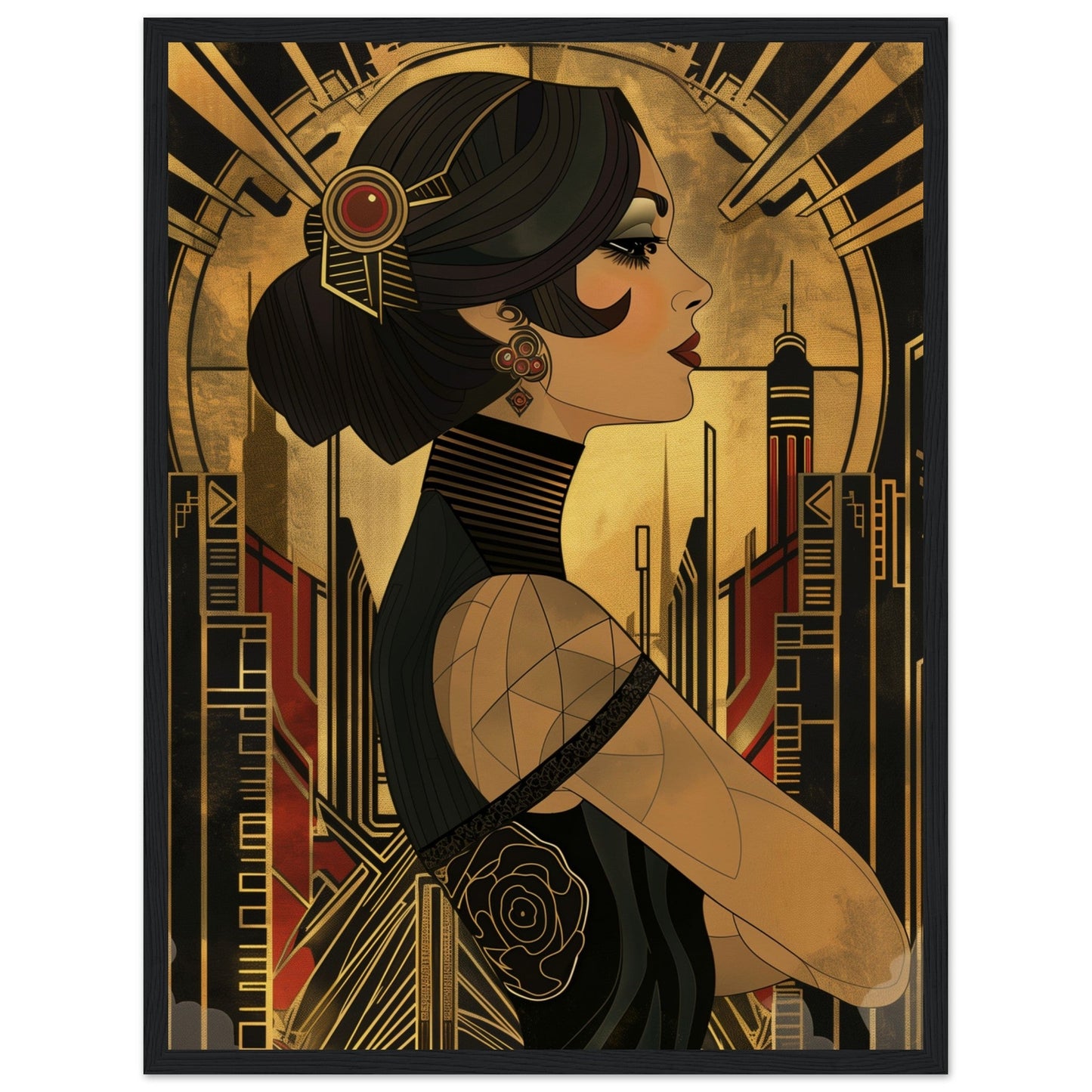 Poster Art Deco 1920 ( Bois-noir-45x60-cm)