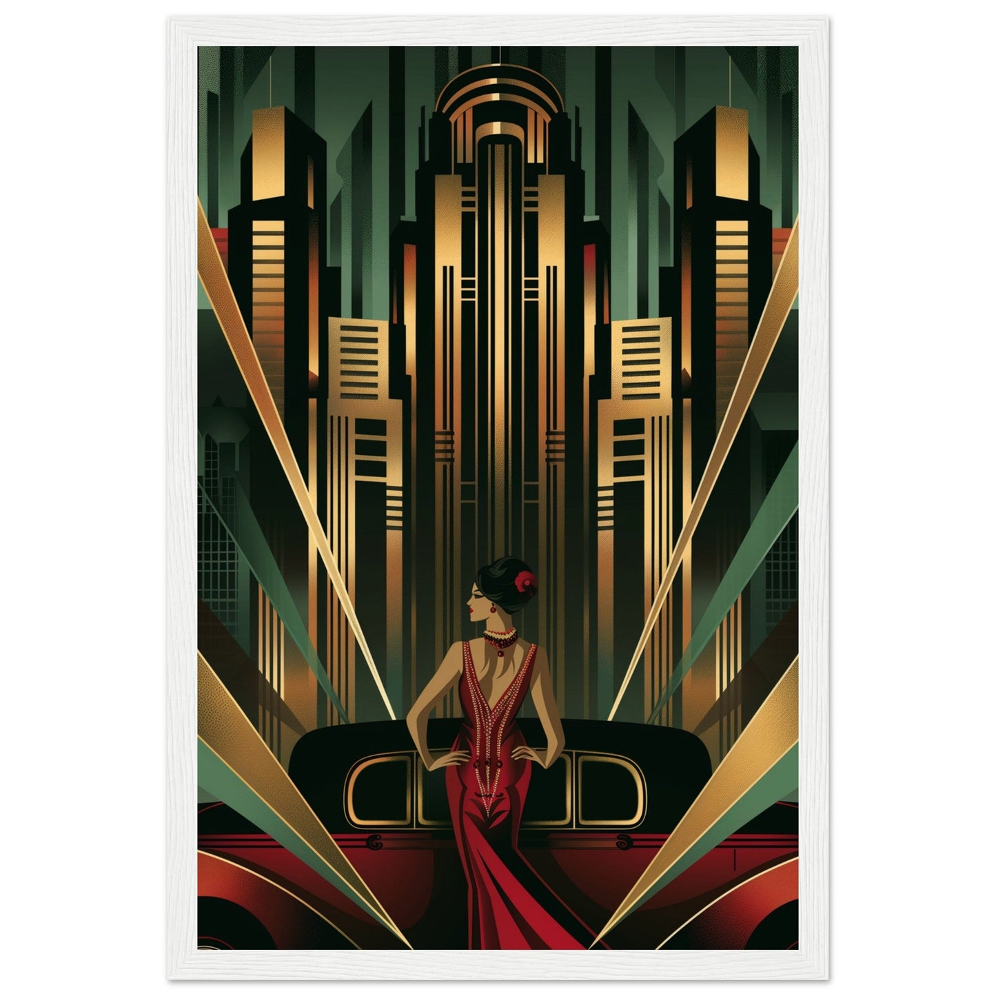 Poster Art Deco 1925 ( Bois-blanc-30x45-cm)