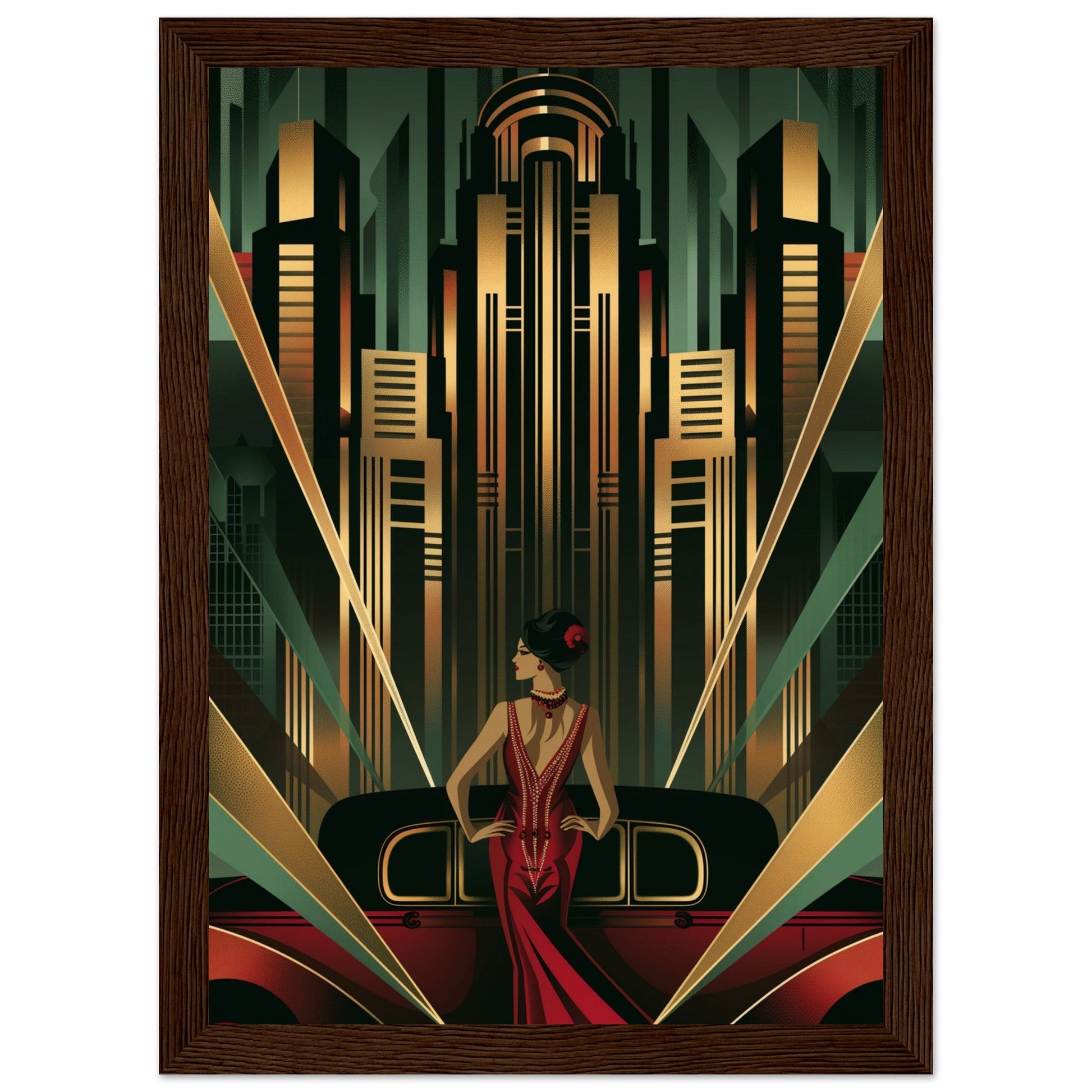 Poster Art Deco 1925 ( Bois-foncé-21x29.7-cm)