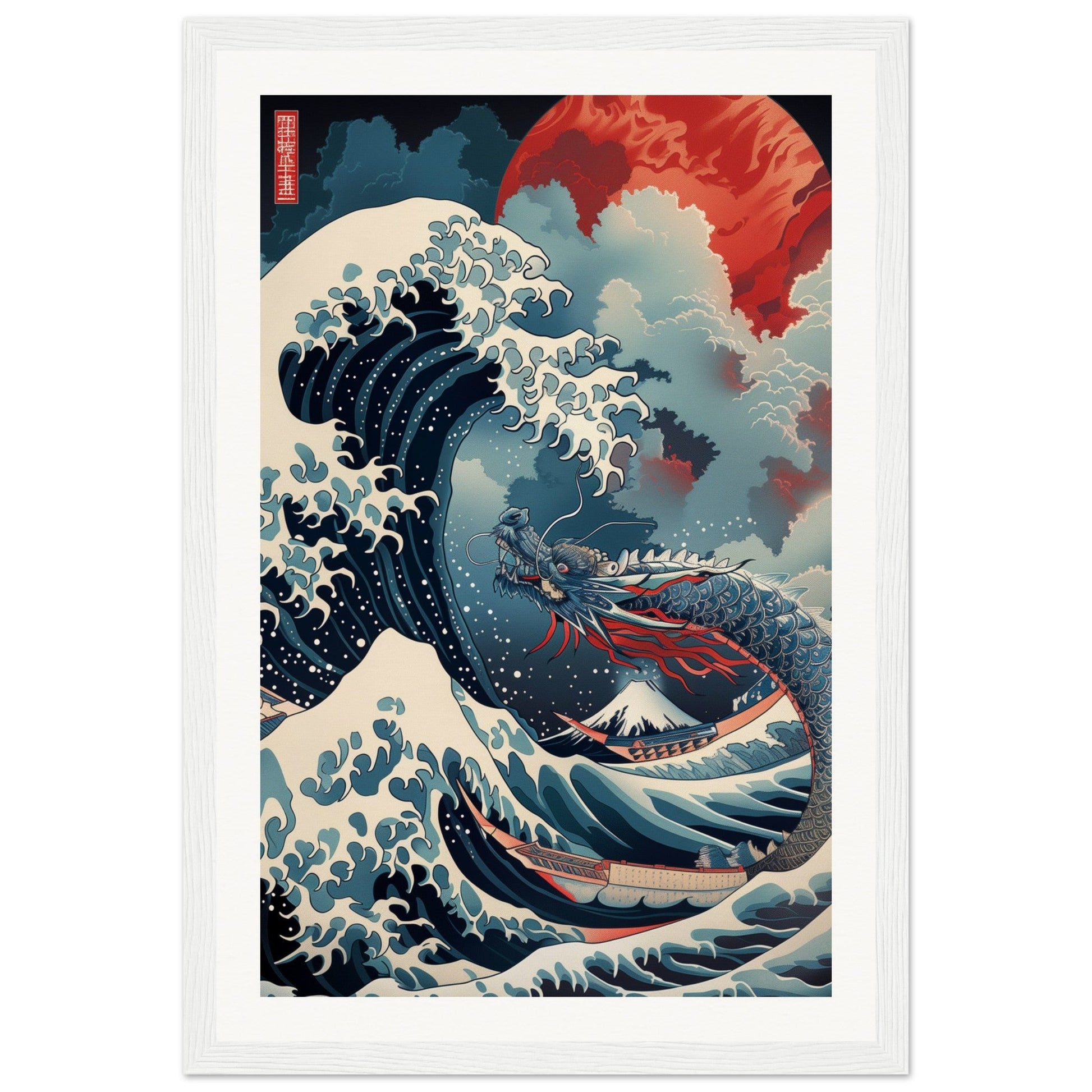 Poster Art Japonais ( 30x45-cm-Bois-blanc)