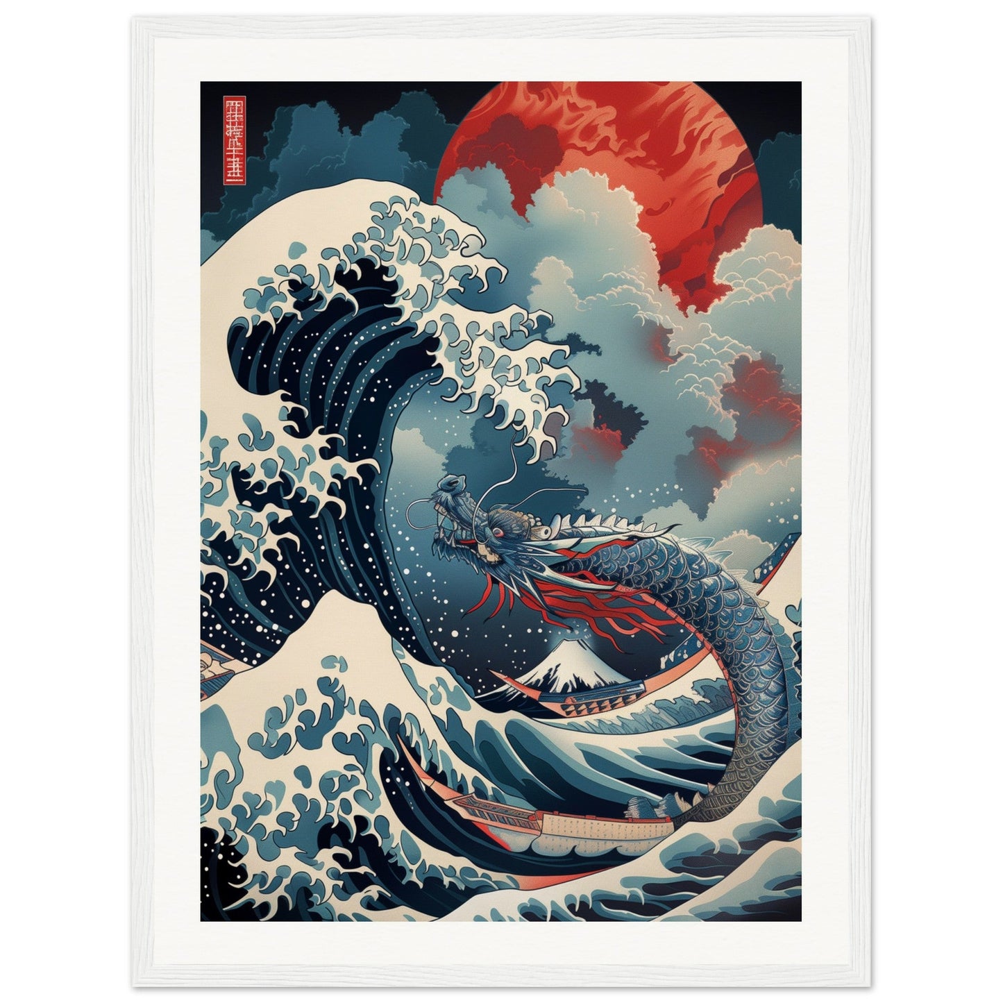 Poster Art Japonais ( 45x60-cm-Bois-blanc)