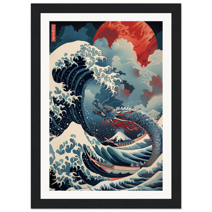 Poster Art Japonais ( 21x29.7-cm-Bois-noir)