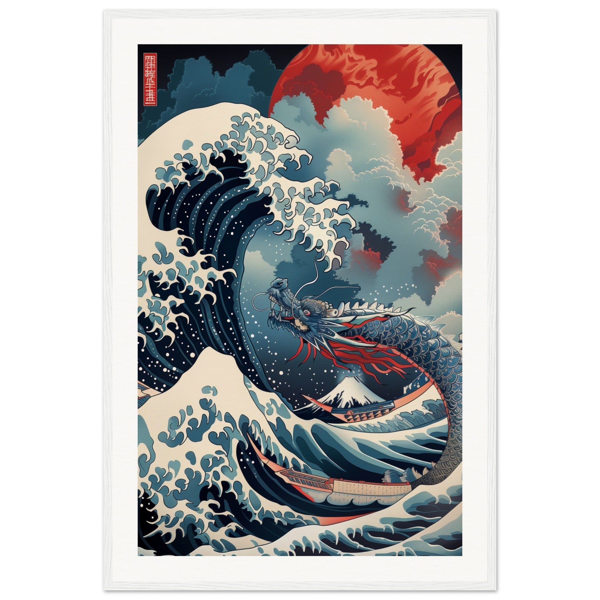 Poster Art Japonais ( 60x90-cm-Bois-blanc)